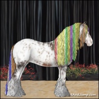 Horse Color:Painted White Spotted Silver Blue Onyx Ice Varnish 