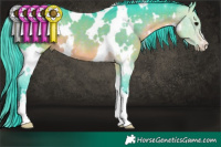 Horse Color:Watercolor White Spotted Brown 