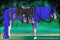 Horse Color:Watercolor Black Ice Sabino 