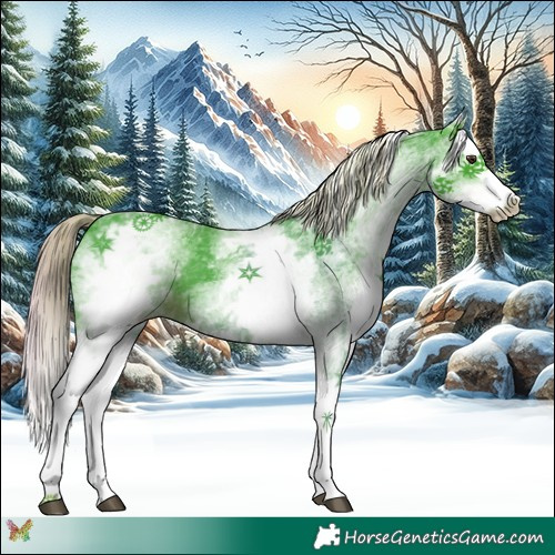 Horse Color:Watercolor White Spotted Liver Chestnut Splash 