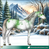 Horse Color:Watercolor White Spotted Liver Chestnut Splash 