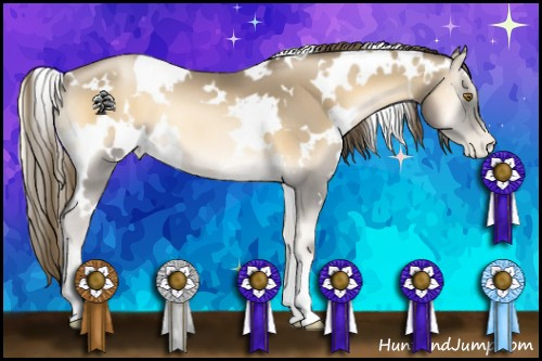 Horse Color:White Spotted Smoky Blue Onyx Pearl 