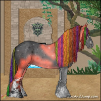 Horse Color:Painted White Spotted Black