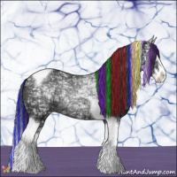Horse Color:Painted Black Ice Splash Tobiano 
