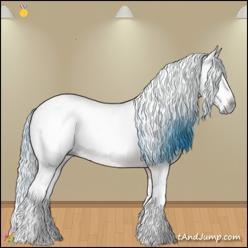 Horse Color:Gray Watercolor Bay Dun Splash