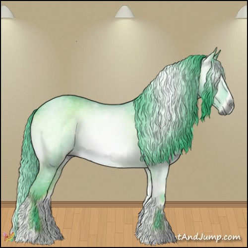 Horse Color:Gray Watercolor Blue Onyx Roan Sabino 