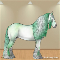 Horse Color:Gray Watercolor Blue Onyx Roan Sabino 