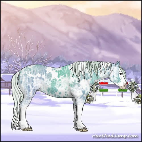 Horse Color:Watercolor White Spotted Silver Black Ice Splash 