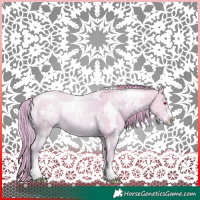 Horse Color:Watercolor White Spotted Liver Red Dun Chinchilla Rabicano 