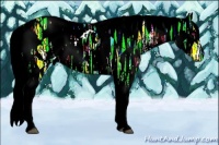 Horse Color:Liver Chestnut Chinchilla Ice Mushroom Sabino Blanket