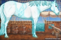 Horse Color:Thunderstruck Liver Chestnut Chinchilla Sabino Rabicano 