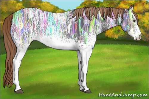 Horse Color:White Spotted Liver Chestnut Ice 