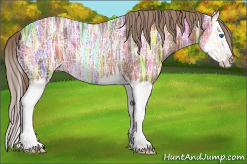 Horse Color:Liver Chestnut Ice Sabino Splash
