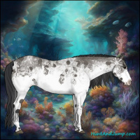 Horse Color:White Spotted Grullo Ice Rabicano 