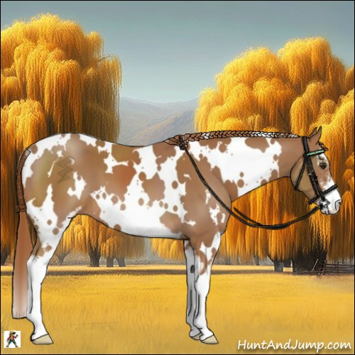 Horse Color:White Spotted Chestnut Sabino 