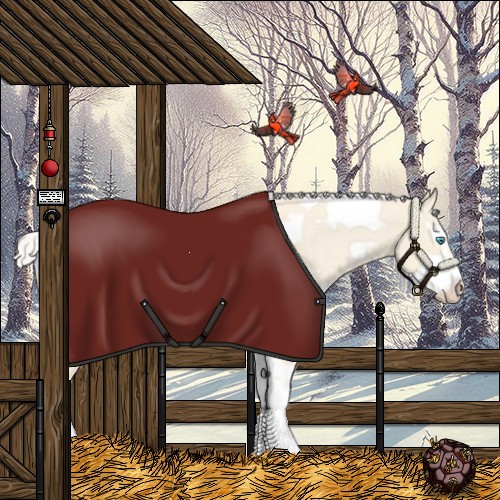 Horse Color:White Spotted Cremello Frame 