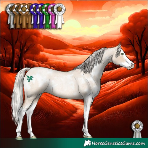 Horse Color:White Spotted Silver Brown Roan Pearl Dun Splash