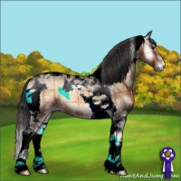 Horse Color:Plaid  Brown Ice Onyx Tobiano 
