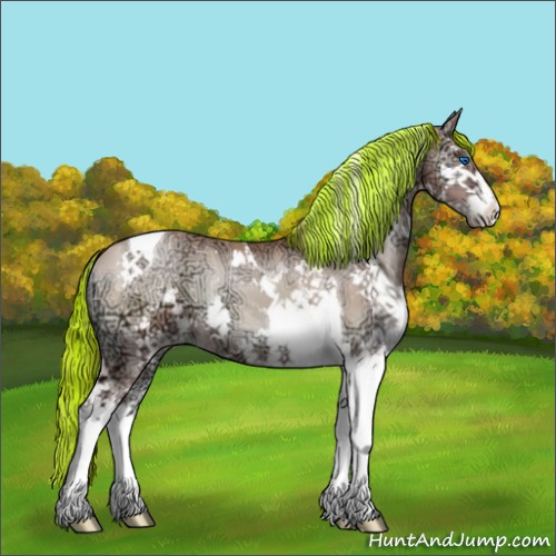 Horse Color:Painted Chocolate Blue Onyx Ice Pearl Sabino Splash Tobiano Brindle