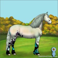 Horse Color:Watercolor Silver Bay Chinchilla Onyx Sabino 