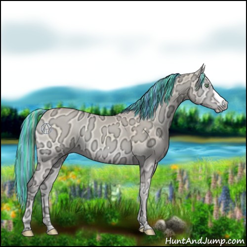 Horse Color:Painted Perlino Ice Onyx 