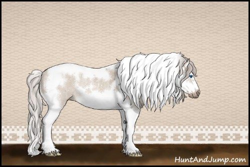 Horse Color:Silver Brown Ice Dun Splash Tobiano Frame Rabicano