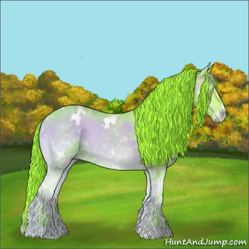 Horse Color:Watercolor White Spotted Liver Red Onyx Ice
