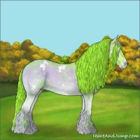 Horse Color:Watercolor White Spotted Liver Red Onyx Ice