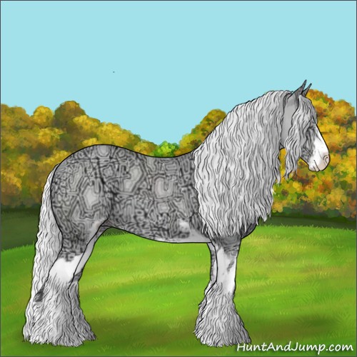 Horse Color:Silver Classic Champagne Chinchilla Ice Sabino