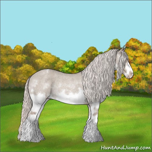 Horse Color:Silver Grullo Roan Splash Frame Varnish Rabicano