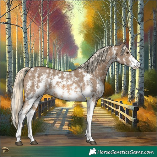 Horse Color:Chocolate Palomino Sabino 