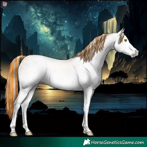 Horse Color:Gray Painted White Spotted Gold Champagne