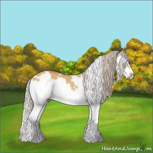 Horse Color:White Spotted Palomino Dun Splash Frame Brindle 