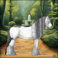 Horse Color:White Spotted Grullo Frame 