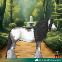 Horse Color:White Spotted Grullo Frame Rabicano 