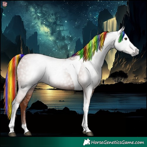 Horse Color:Gray Painted Chestnut Tobiano 