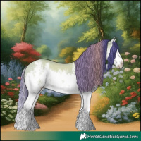 Horse Color:Watercolor White Spotted Bay Dun Splash 