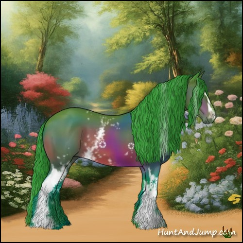 Horse Color:Watercolor White Spotted Bay 