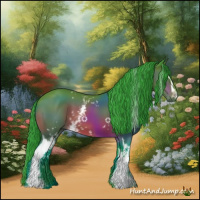 Horse Color:Watercolor White Spotted Bay 