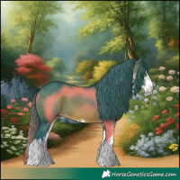 Horse Color:Watercolor White Spotted Brown 