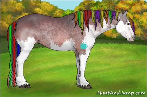 Horse Color:Painted White Spotted Bay Splash 