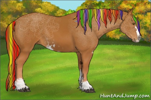 Horse Color:Painted Chestnut Sabino 