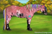 Horse Color:Painted White Spotted Silver Bay Splash Varnish  and Void Watercolor Chestnut Sabino Splash Frame Varnish 