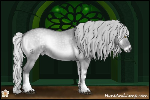 Horse Color:Silver Grullo Chinchilla Onyx Tobiano 