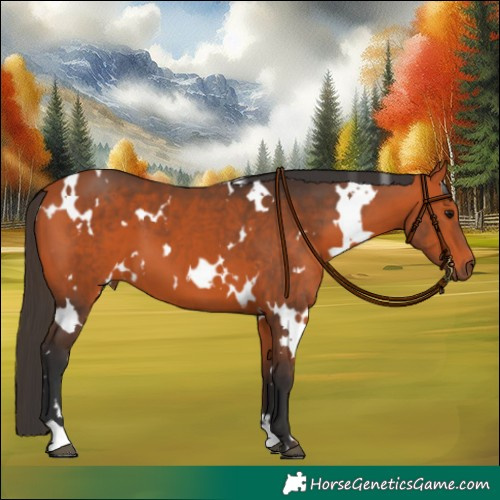 Horse Color:White Spotted Bay 