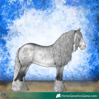 Horse Color:Silver Brown Chinchilla Dun Splash 