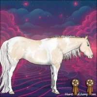 Horse Color:White Spotted Silver Classic Cream Champagne Pearl Tobiano 