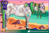 Horse Color:Painted Nacre White Spotted Silver Brown Dun