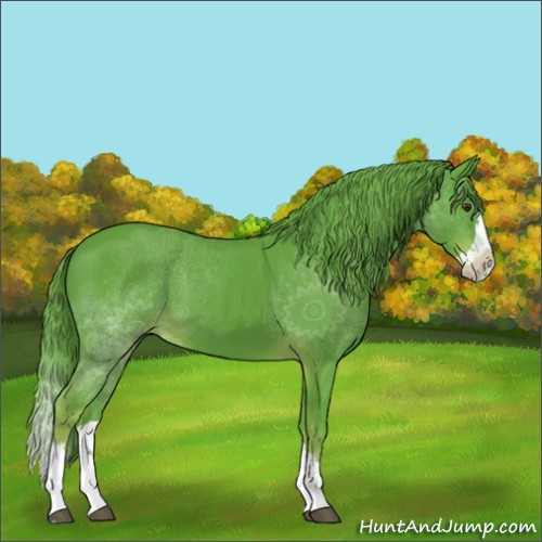 Horse Color:Watercolor Liver Chestnut Sabino Splash 