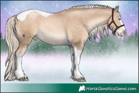 Horse Color:Chocolate Palomino Pearl Splash Tobiano